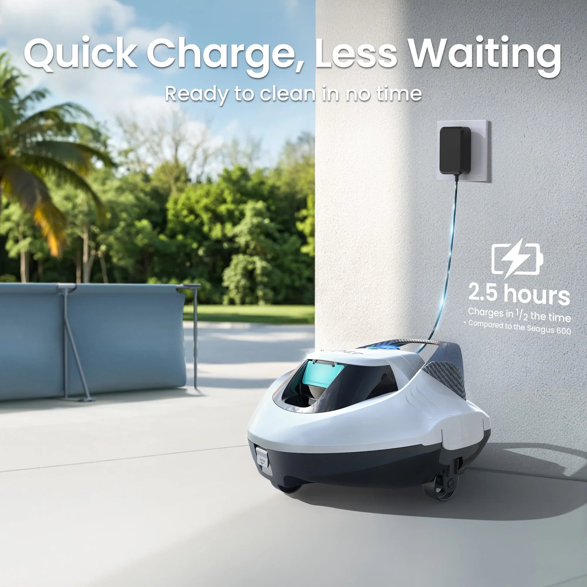 AIPER Seagull SE 2026 Cordless Robotic Pool Vacuum with 1320GPH Strong Suction, Lasts 90 Mins Runtime, LED Indicator,Pool Vacuum for Above-Ground Pool up to 40 Feet,Refurbished - Majestic Pet Kingdom