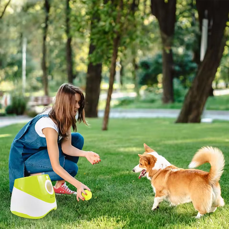 Automatic Dog Tennis Ball Launcher - Interactive Toy Set