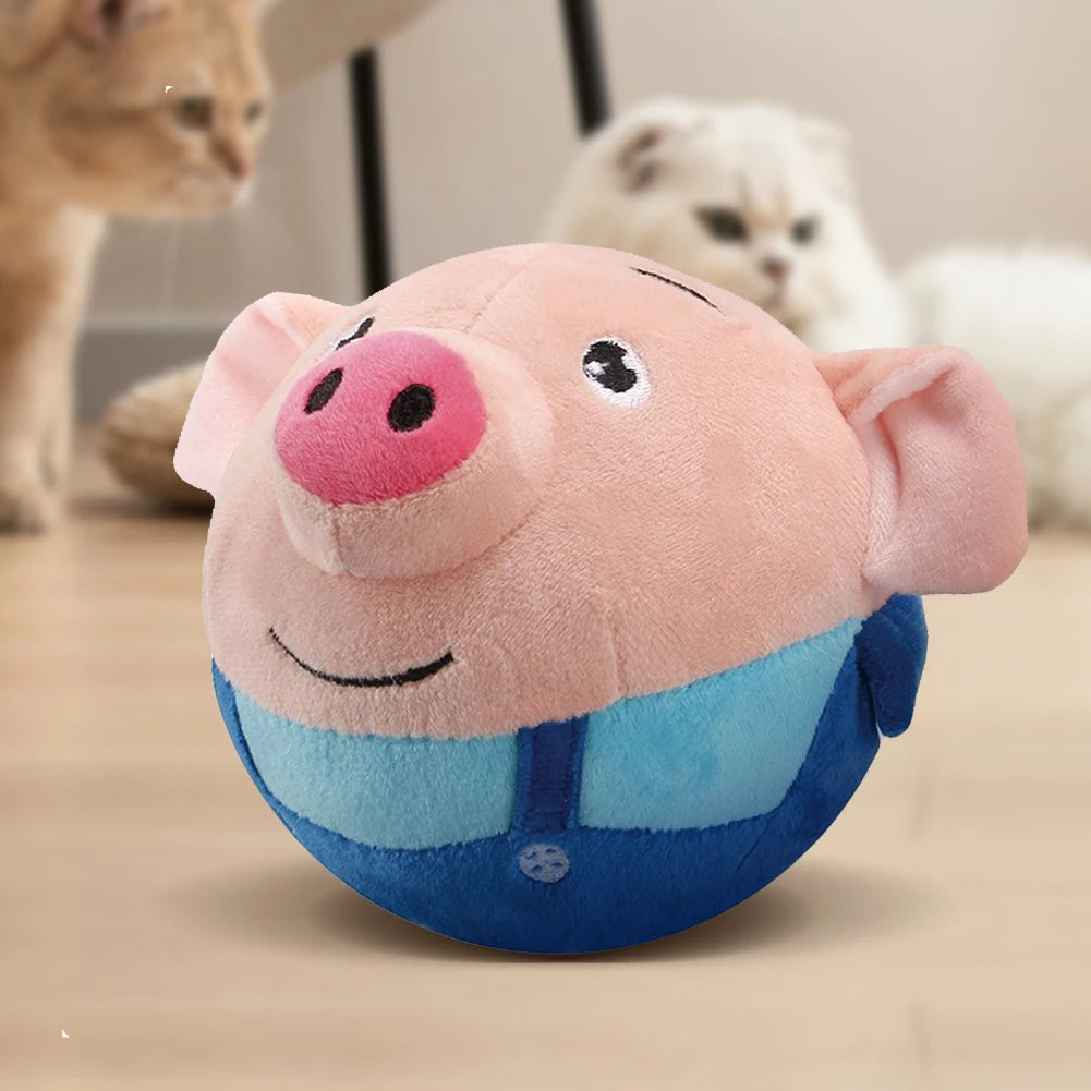Electronic Pet Dog Toy Music Vibration Bouncing Ball Bite Puppy Ball Active Moving Pet Plush Sing Dog Chewing Squeaker Dog Toy | Purrfect Pet Kingdom