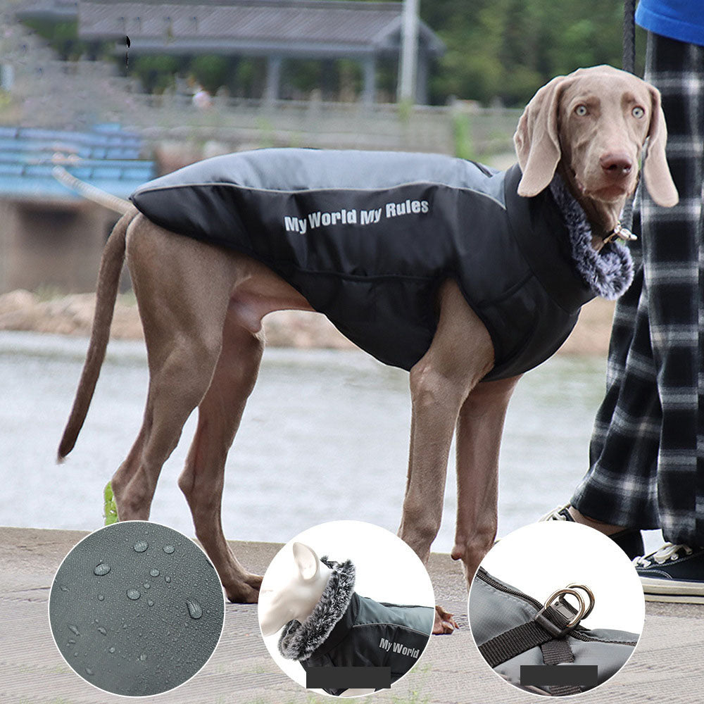 Dog Coat Reflective Thickened Warm Winter Waterproof Vest
