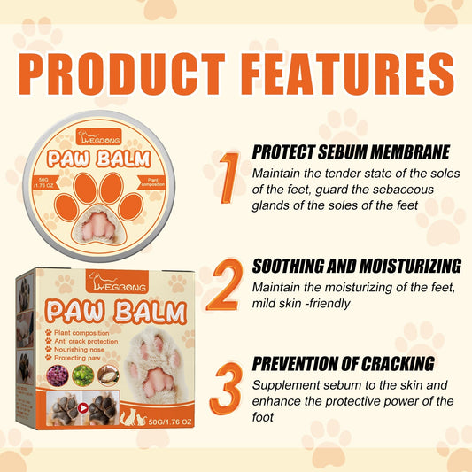 Pet Moisturizing Claw Balm for Cats and Dogs Deeply Moisturizing Foot Pad Care Cream - Detail Angle 2 | Majestic Pet Kingdom