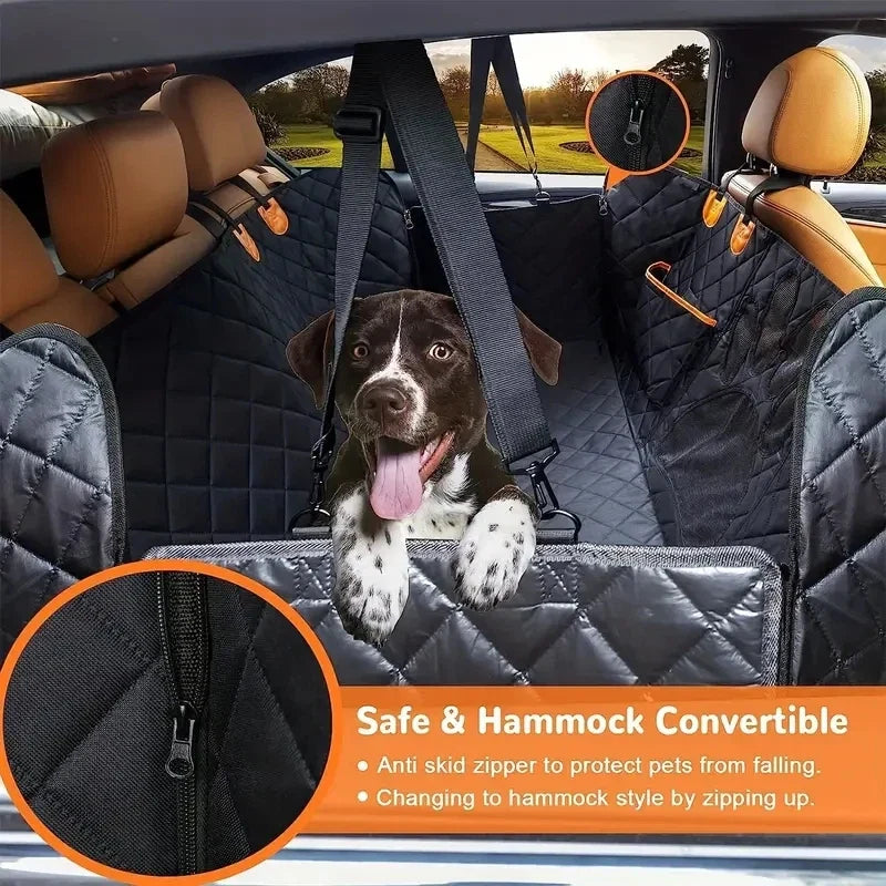 Dog Car Seat Cover Waterproof Mesh Window Side Flap Hammock Mat - Detail Angle 2 | Majestic Pet Kingdom