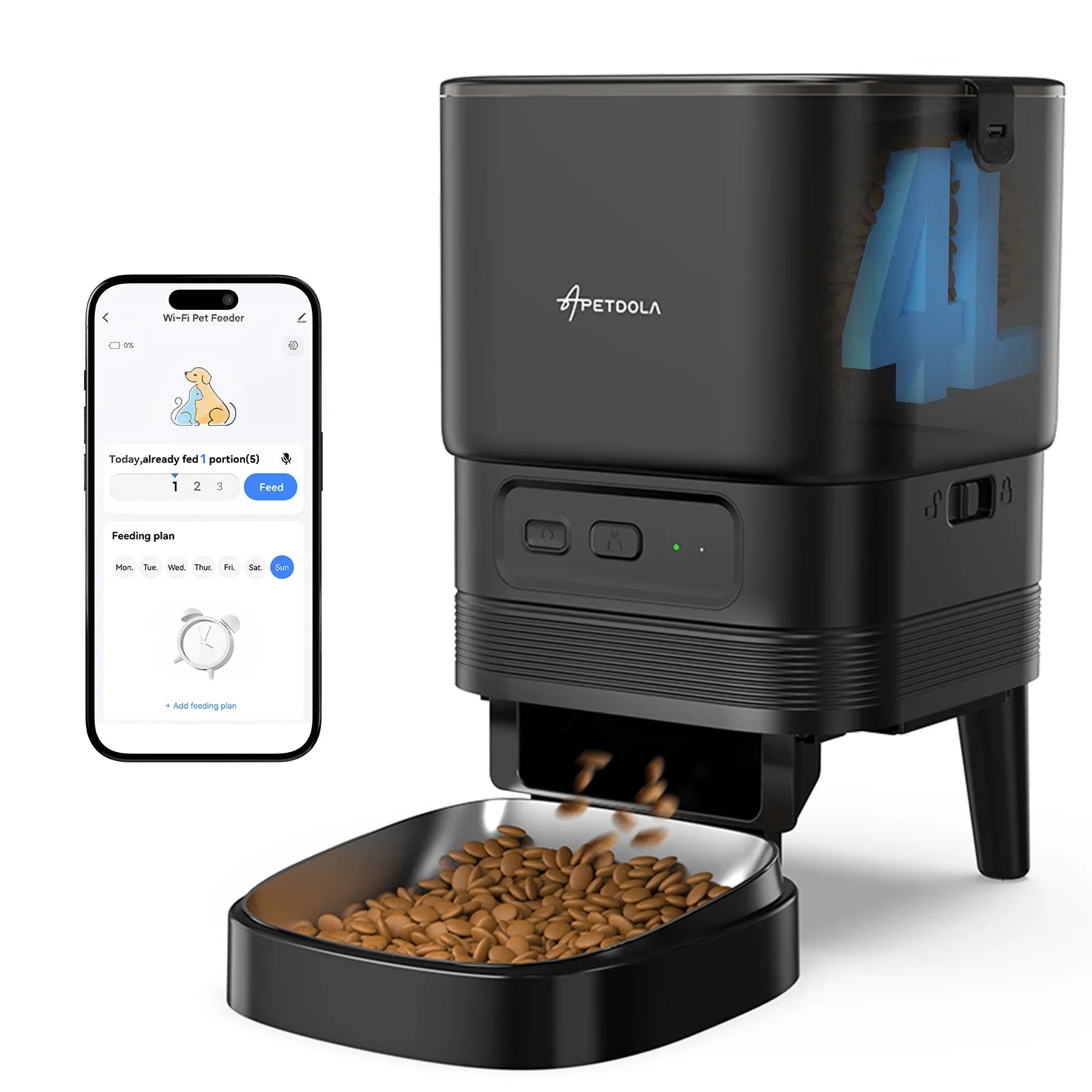 Automatic Cat Feeder Smart Pet Feeder Dog Slow Food Machine With Timed Quantitative APETDOLA FDG30 Automatic Cat Food Dispenser - Majestic Pet Kingdom