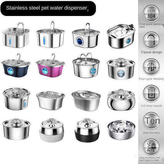 Smart Pet Water Dispenser: Stainless Steel Auto Circulation - Majestic Pet Kingdom