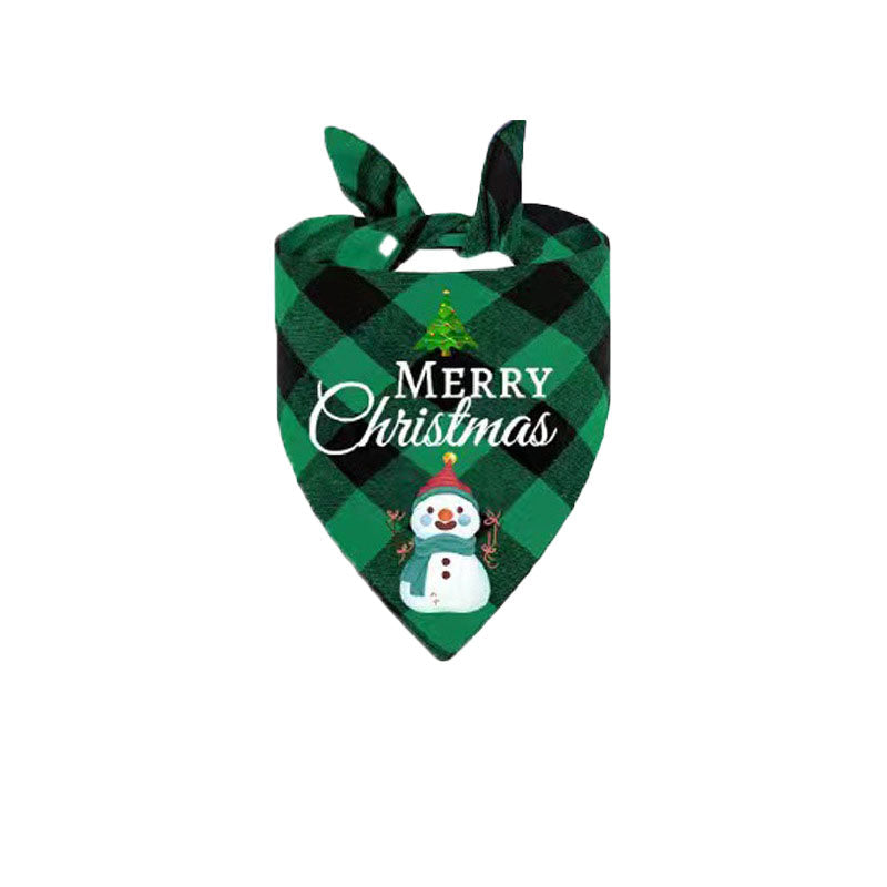 Dog Bandana Christmas Holiday Festive Triangle Saliva Scarf Bib - Detail Angle 7 | Majestic Pet Kingdom