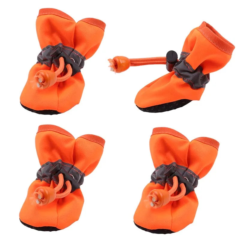 Waterproof Pet Boots: Anti-Slip Snow Shoes (4-Pack) - Majestic Pet Kingdom