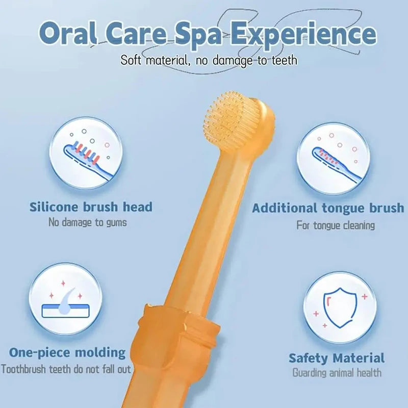 Silicone Dog Toothbrush: Oral Care Teeth Whitening Kit