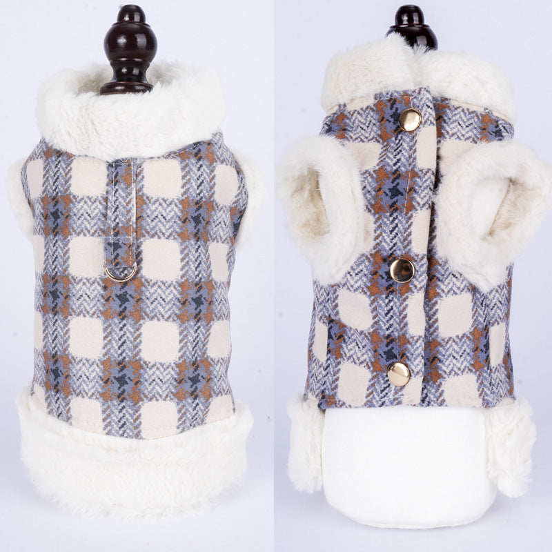 Dog Plush Vest: Warm Fleece Harness Sweater for Small Dogs - Majestic Pet Kingdom