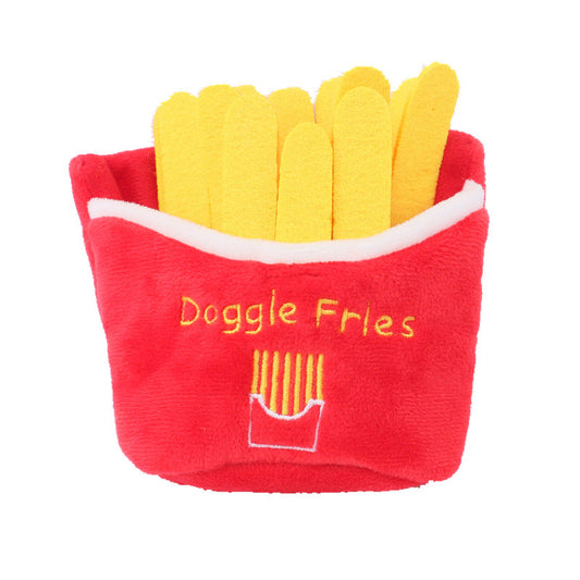 Pet Plush Toy Simulation Pizza Hamburger Steak Ice Cream French Fries Sound Dog Toy Pet Product | Purrfect Pet Kingdom