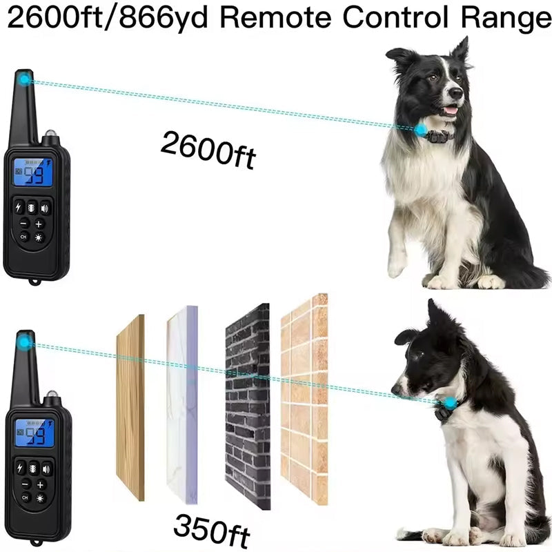 Dog training supplies - bark control device. The collar features electric shock and vibration for training. - Majestic Pet Kingdom