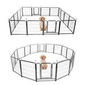 16 Panels Dog Playpen for outdoor,yard,camping,24"Height dog fence with 2 doors. - Majestic Pet Kingdom