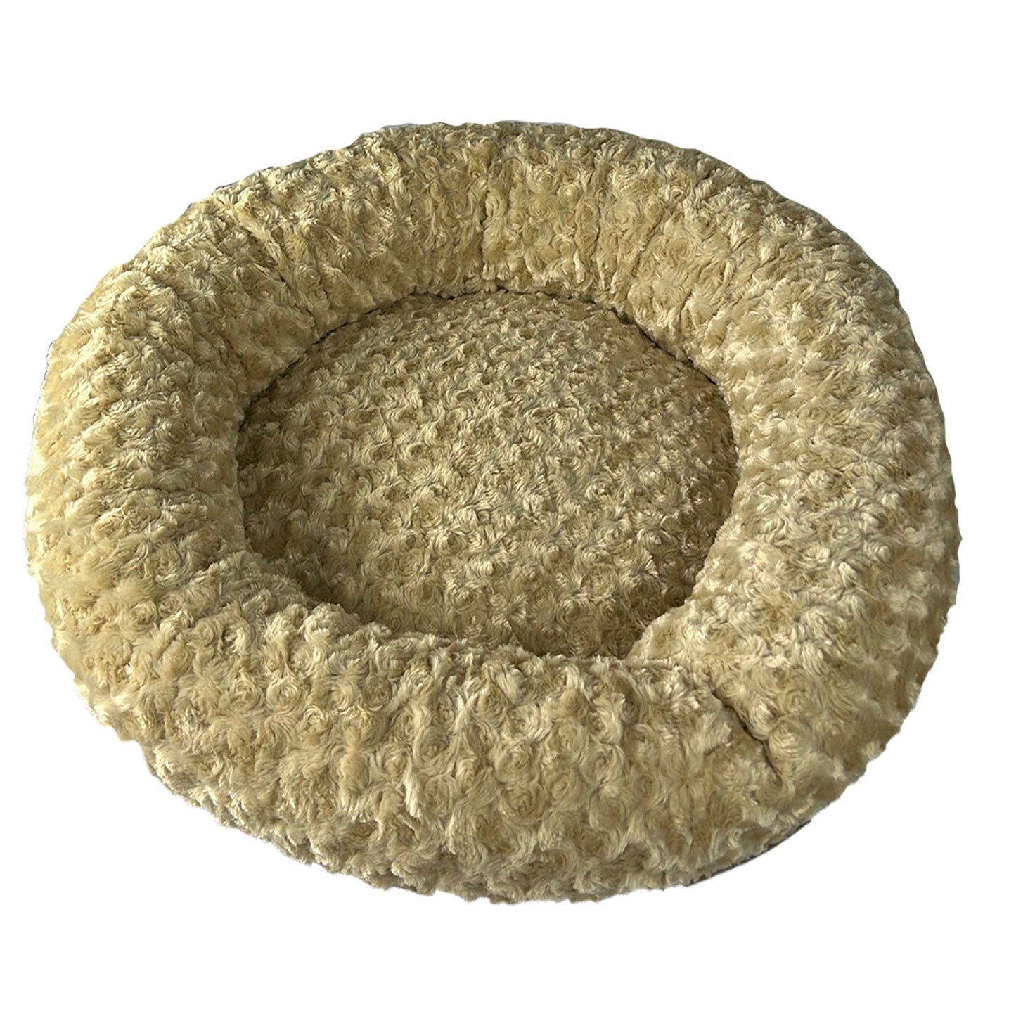 Dog Bed Round Bolstered Furvana Ultra Soft Plush Pet Pillow