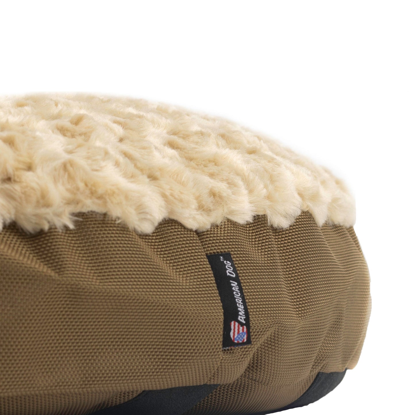 Dog Bed Round Furvana Soft Plush Shag Calming Lounger Mat