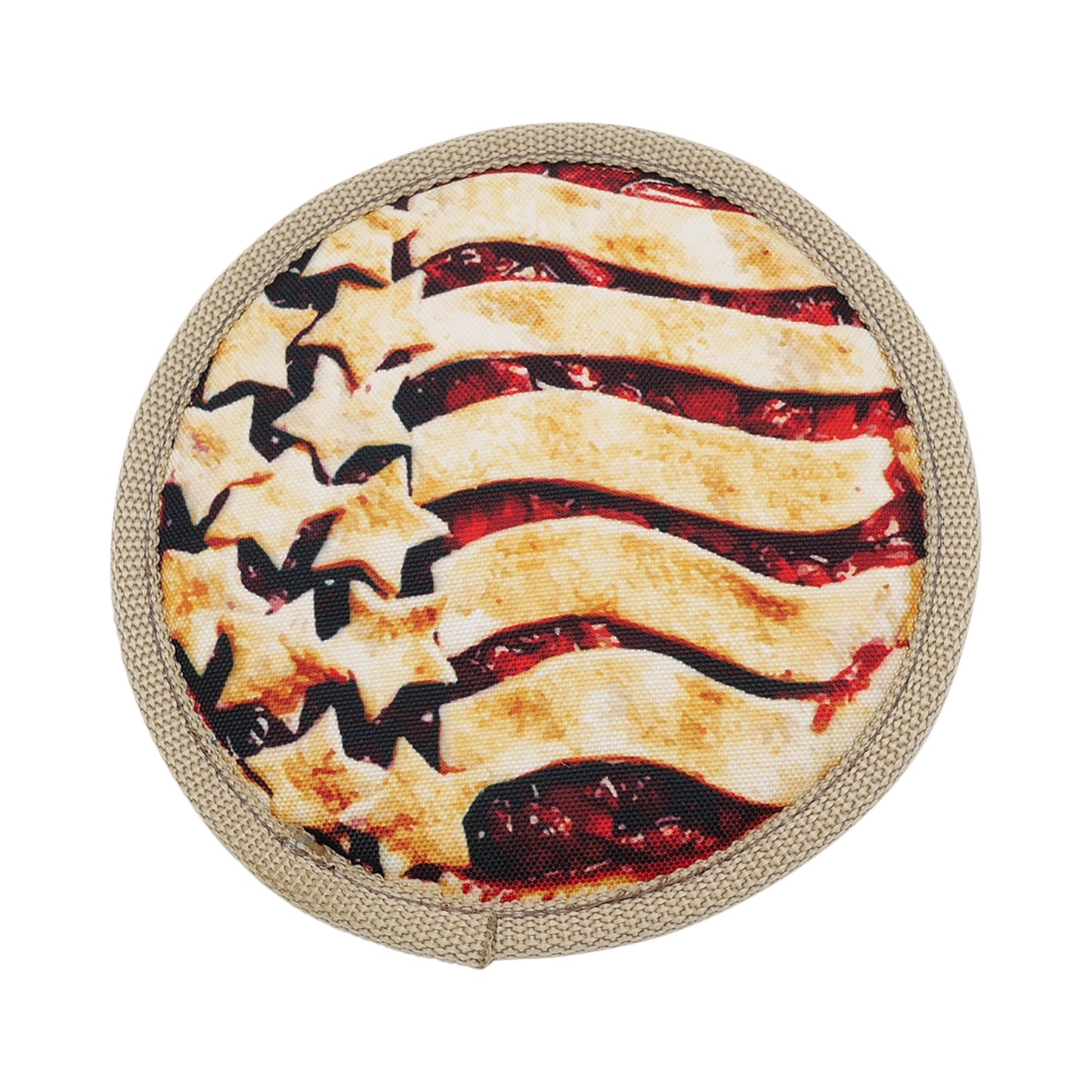Dog Frisbee American Pie Soft Flying Disc Fetch Chew Toy
