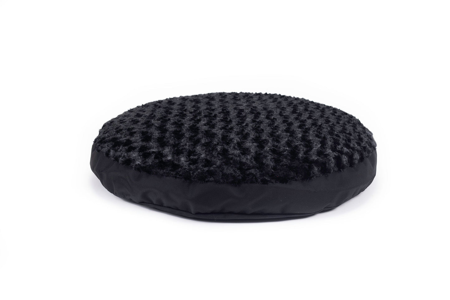 Dog Bed Round Furvana Soft Plush Shag Calming Lounger Mat