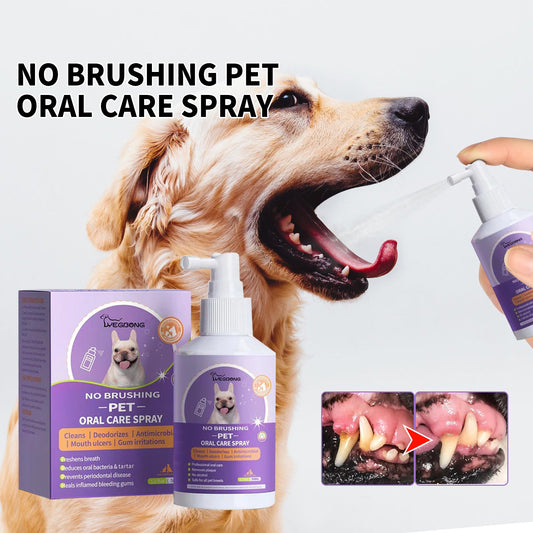 Dog & Cat Tooth Cleaning Spray: Pet Mouth Deodorizing Spray | Purrfect Pet Kingdom