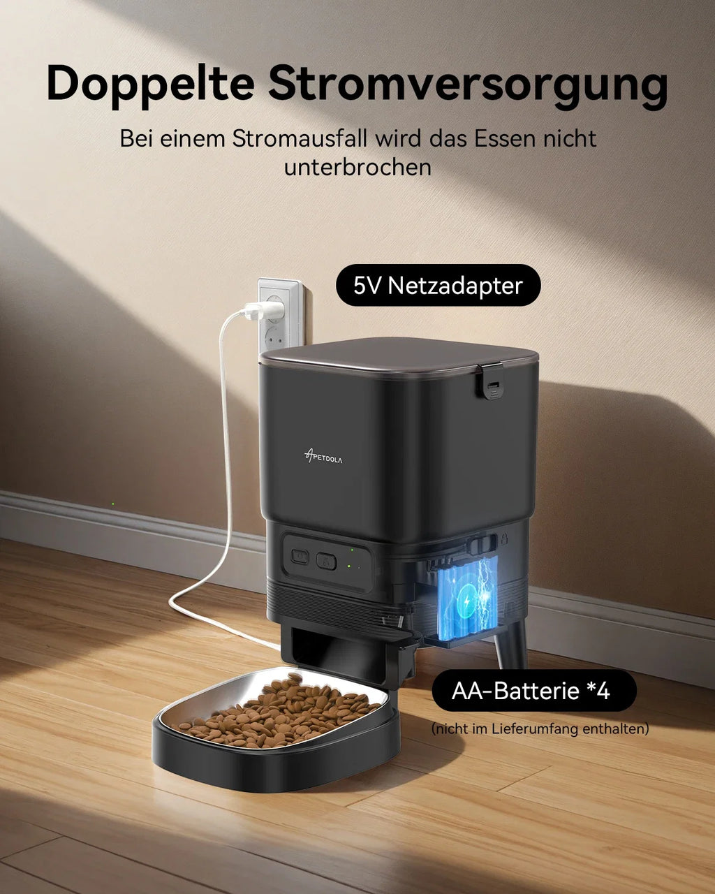 Automatic Cat Feeder Smart Pet Feeder Dog Slow Food Machine With Timed Quantitative APETDOLA FDG30 Automatic Cat Food Dispenser - Majestic Pet Kingdom