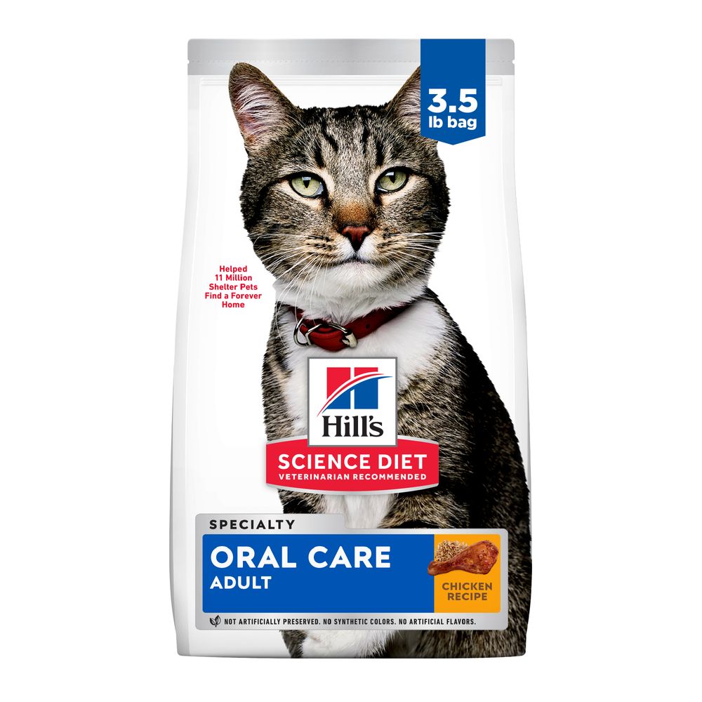 Cat Food Hills Science Diet Adult Oral Care Chicken Dry 3.5l