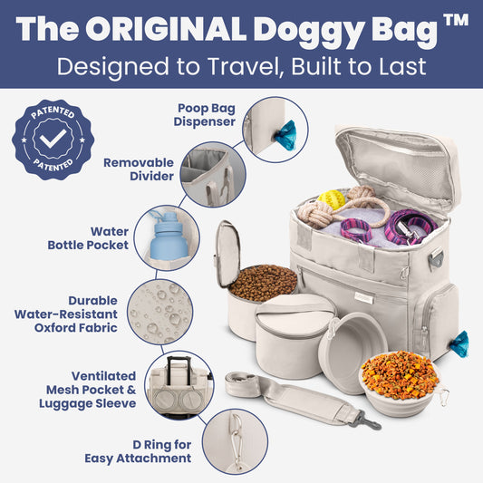 The Original Doggy Bag™ Dog Travel Bag for Supplies | Purrfect Pet Kingdom