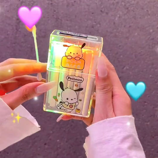 pacha-dog-cartoon-sanrio-cigarette-box-charging-lighter-integrated-transparent-body-atmosphere-colorful-lights-cute-gift-object-luxury-view-1 | Majestic Pet Kingdom