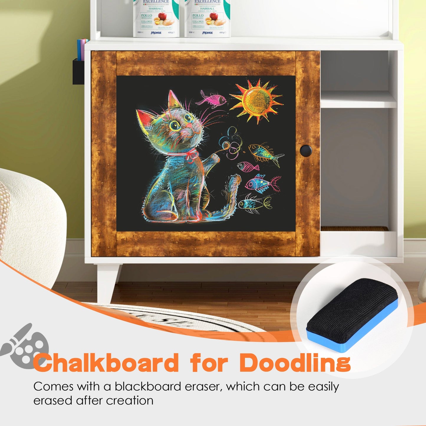Cat Litter Box Enclosure - Hidden Storage Rack Cabinet