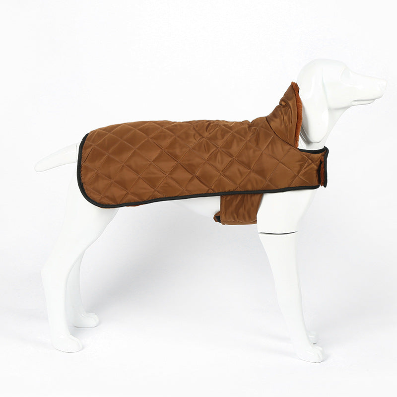 Dog Coat Electric Heated Thermal Winter Jacket Faux Fur Collar - Detail Angle 6 | Majestic Pet Kingdom