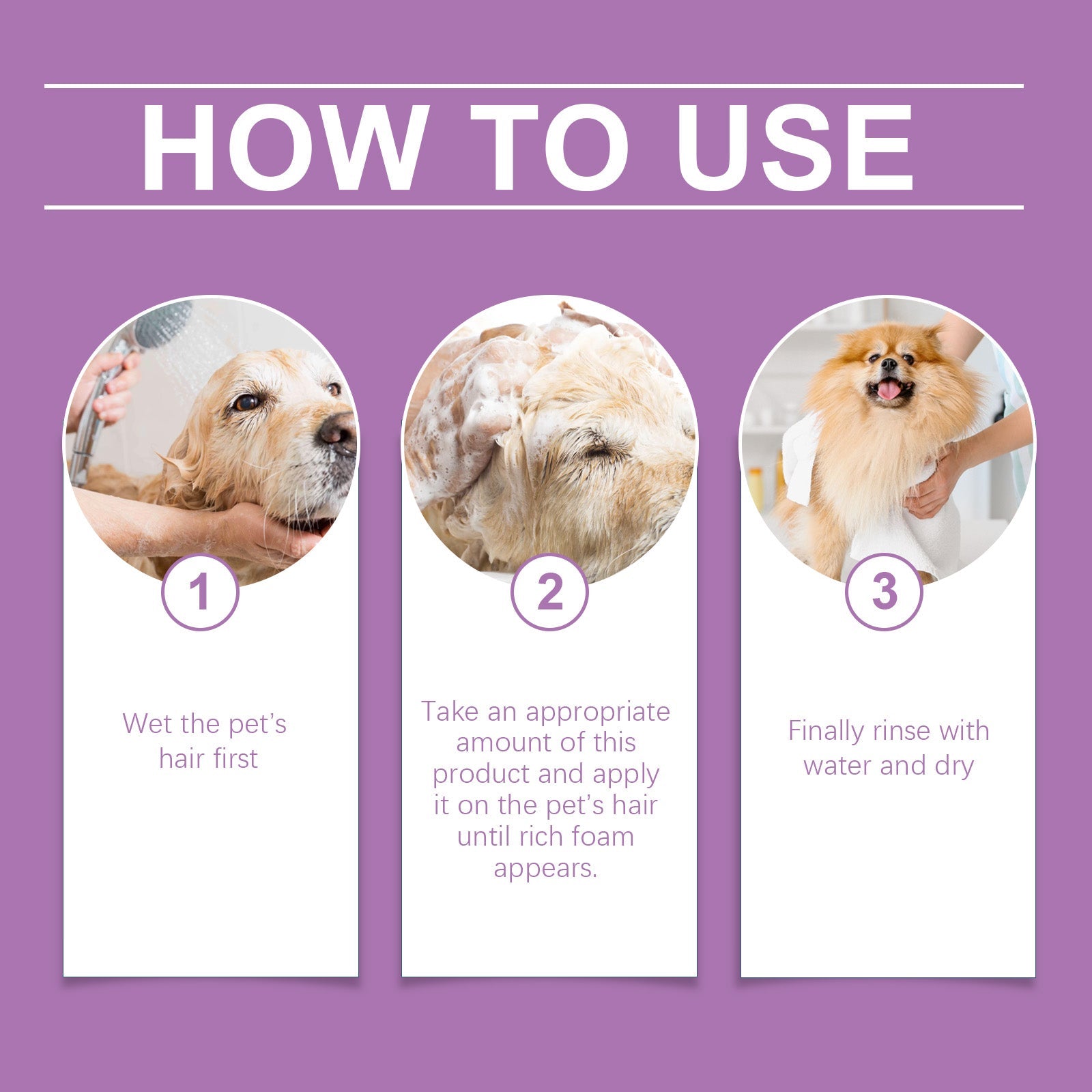 Pet Lavender Shampoo: Fluffy & Smoothing Coat Wash