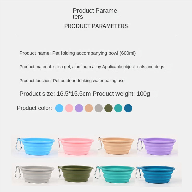 Collapsible Pet Bowl: Portable Silicone Travel Dish - Majestic Pet Kingdom