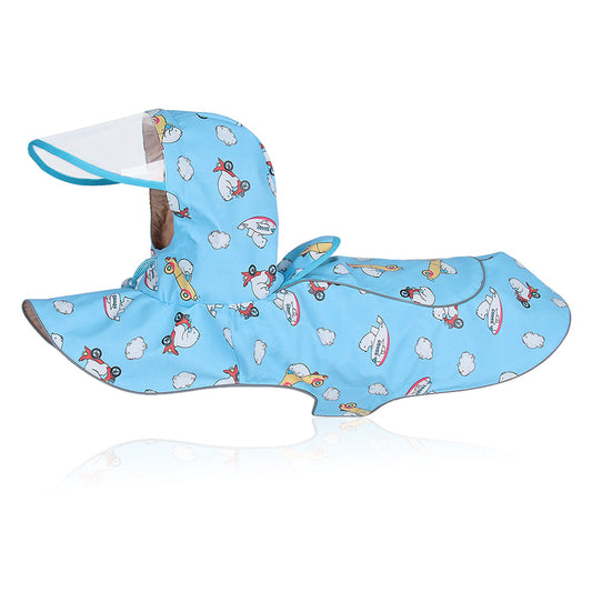 New Pet Clothes Waterproof Reflective Cape Raincoat Transparent PU Leather Dog Raincoat | Purrfect Pet Kingdom