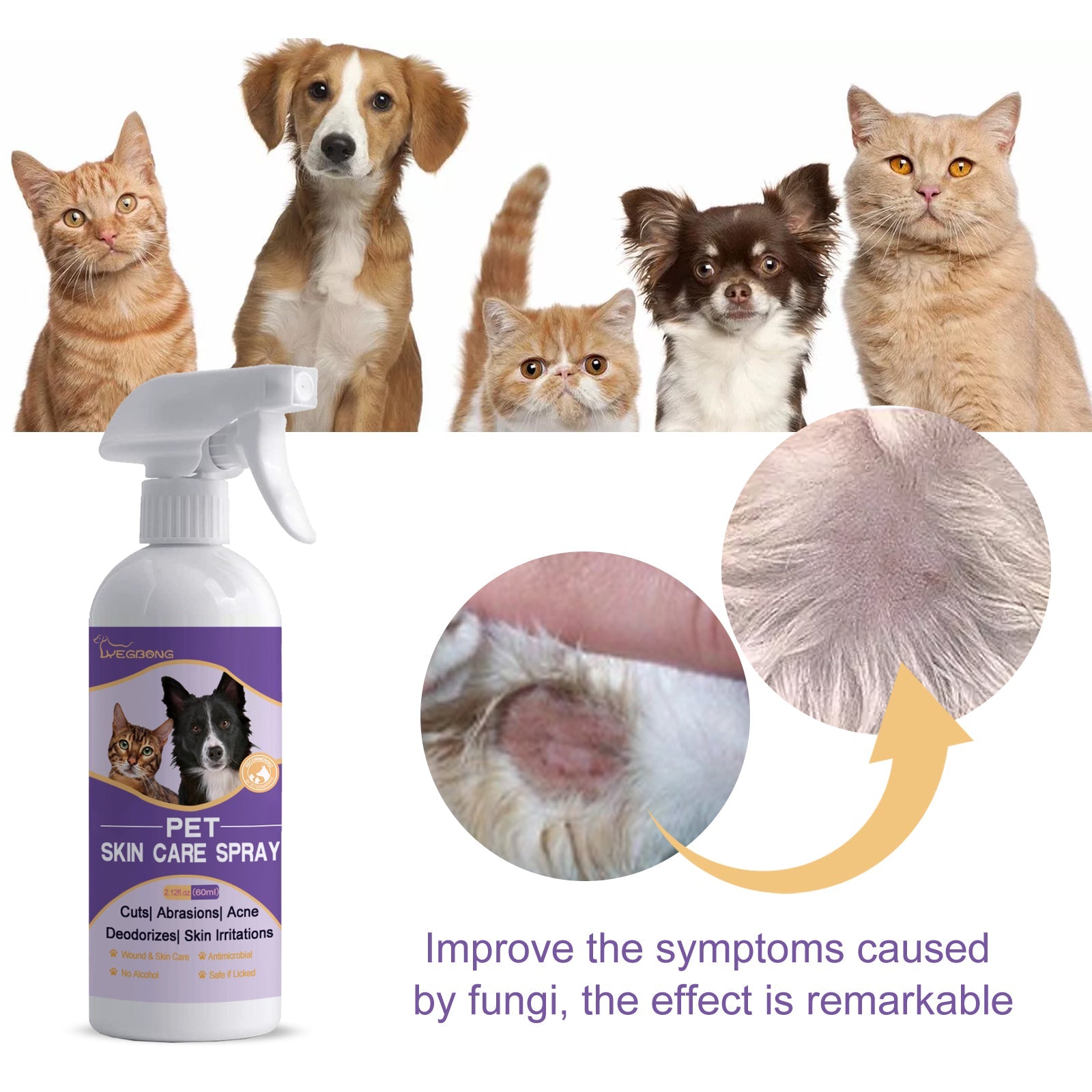 Pet Skin Relief Spray: Anti-Itch & Mite Cleaning Care - Majestic Pet Kingdom