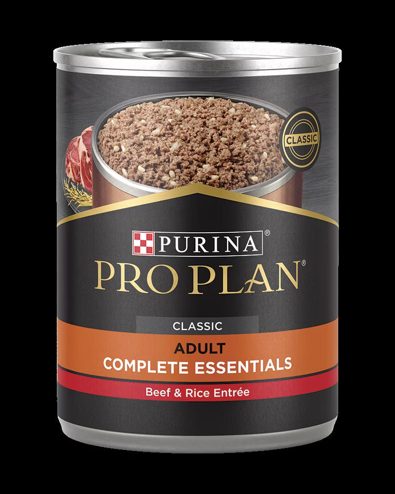 Pro Plan Complete Essentials Adult Beef & Rice Entrée Classic Wet Dog Food (13oz) - Majestic Pet Kingdom