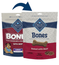 Blue Buffalo Blue Bones Crunchy Dog Biscuits Large Bones with Real Beef (16oz)