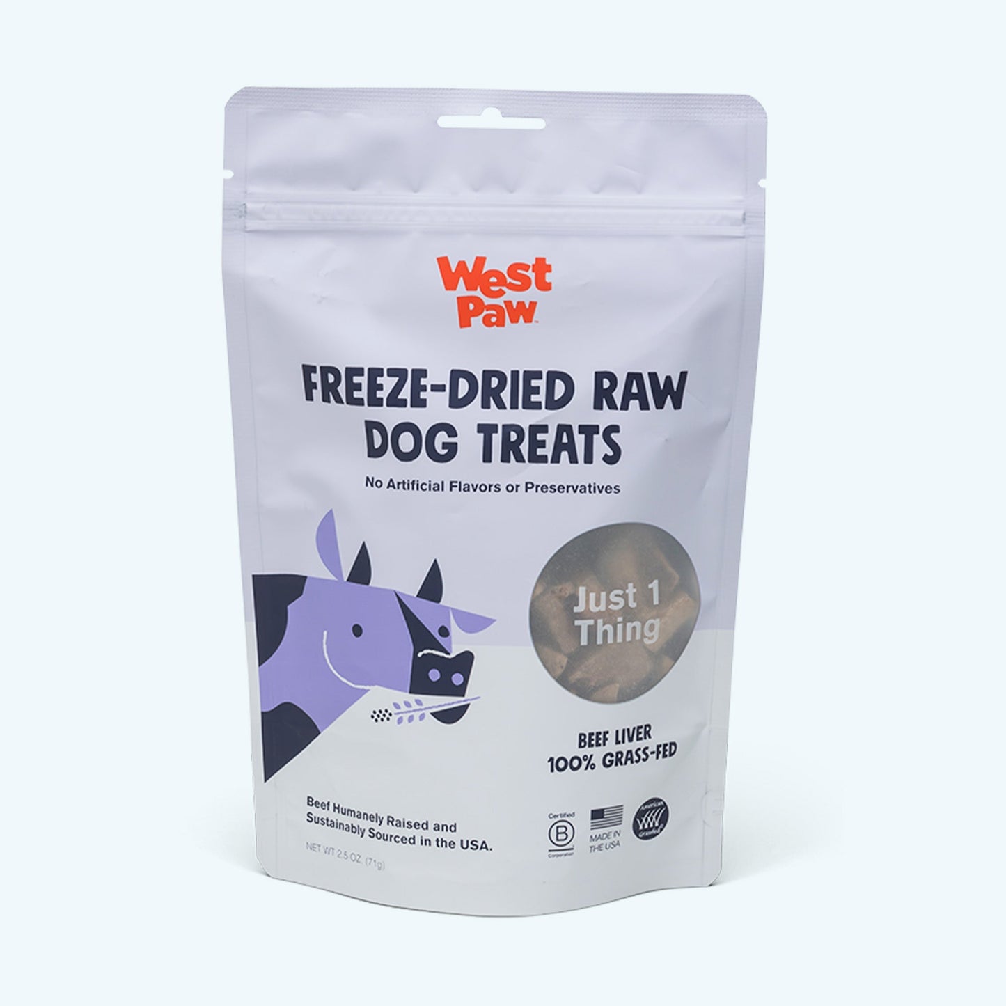 Dog Treats Beef Liver Freeze-Dried Single-Ingredient 4oz Bag