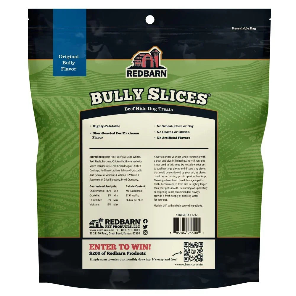 Dog Chews Redbarn Bully Slices Natural Beef Coated Chews 9oz