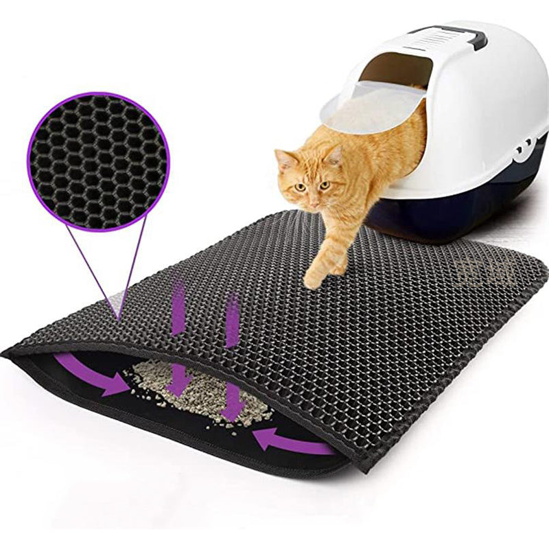 Double-Layer EVA Waterproof Cat Litter Mat Trapper
