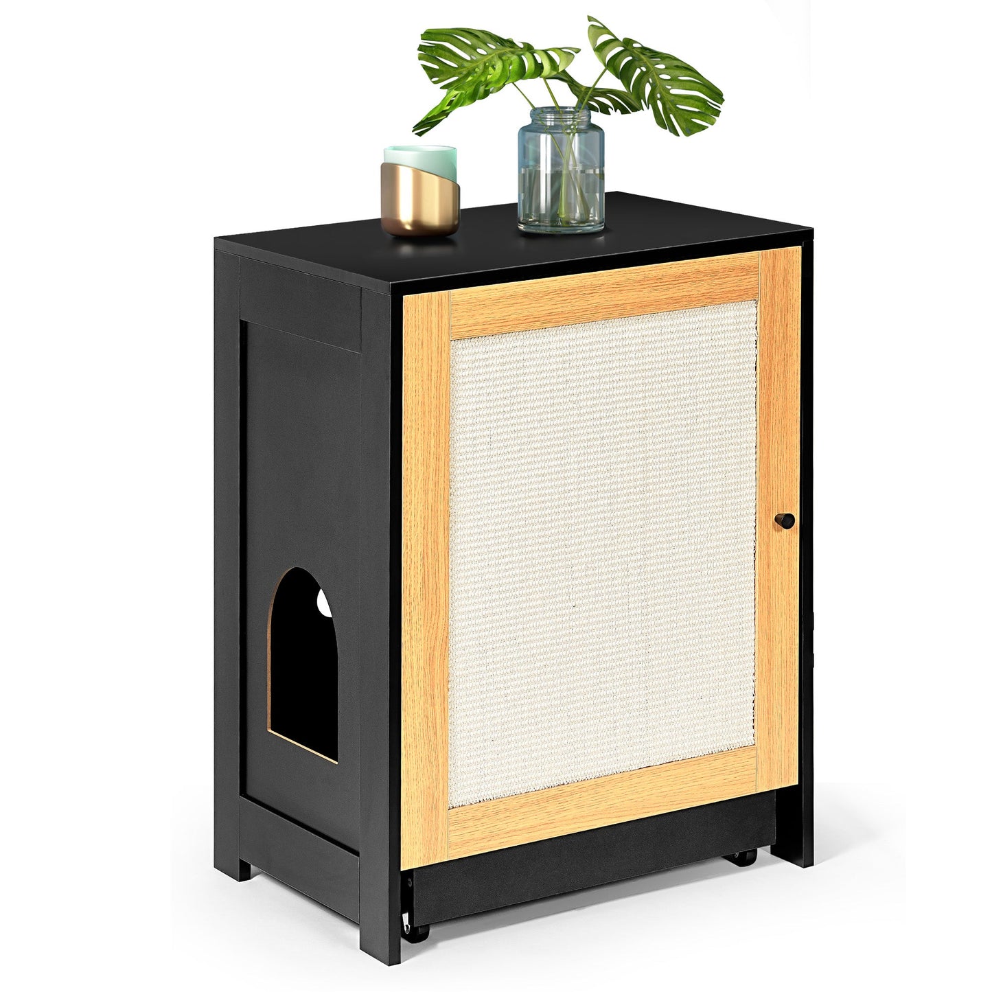 Cat Litter Box Enclosure - Hidden Washroom Side Table