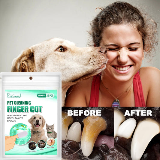 Pet Tooth Cleaning Finger Sleeves for Dogs and Cats Oral Hygiene Care | Purrfect Pet Kingdom