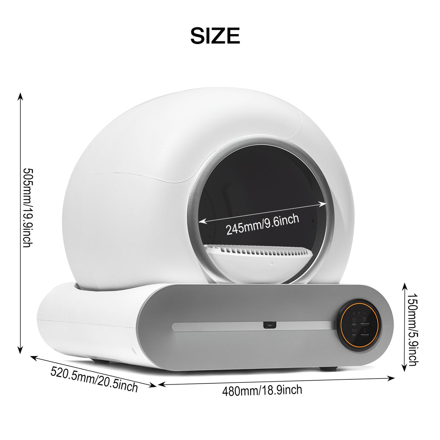 Smart Automatic Cat Litter Box - WiFi App Control & Odor