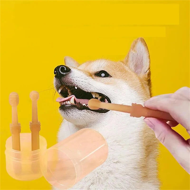 Silicone Dog Toothbrush: Oral Care Teeth Whitening Kit