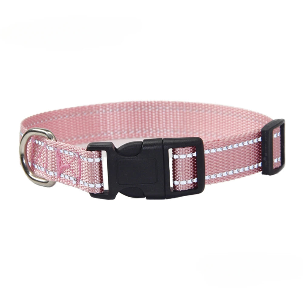 Dog Collar and Leash Set Heavy Duty Adjustable Nylon Walking Kit - Detail Angle 7 | Majestic Pet Kingdom