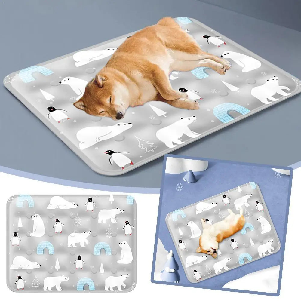 Cooling Pet Gel Pad: Collapsible Summer Ice Bed
