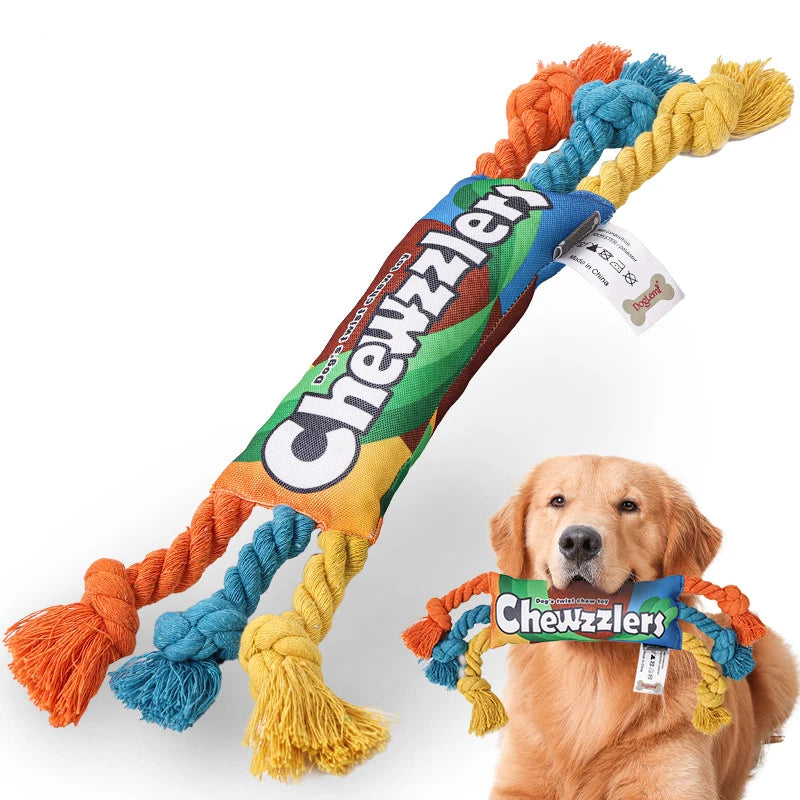 Dog Cotton Chew Rope: Braided Teeth Cleaning Toy