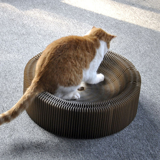 Creative accordion cat scratching board pet supplies decompression grinding claws corrugated paper cat specific - Detail Angle 2 | Majestic Pet Kingdom