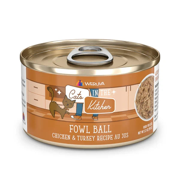Cats in the Kitchen Fowl Ball Chicken and Turkey Recipe Au Jus - Majestic Pet Kingdom