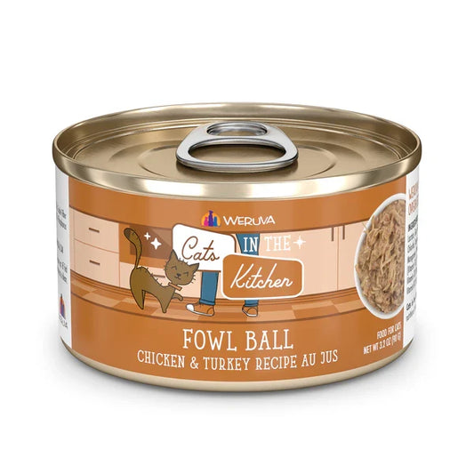 Cats in the Kitchen Fowl Ball Chicken and Turkey Recipe Au Jus - Majestic Pet Kingdom