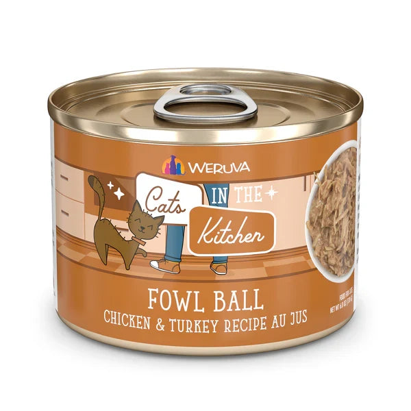 Cats in the Kitchen Fowl Ball Chicken and Turkey Recipe Au Jus - Majestic Pet Kingdom
