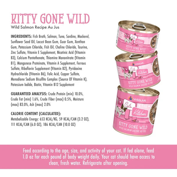 Cats in the Kitchen Kitty Gone Wild Wild Salmon Recipe Au Jus - Majestic Pet Kingdom