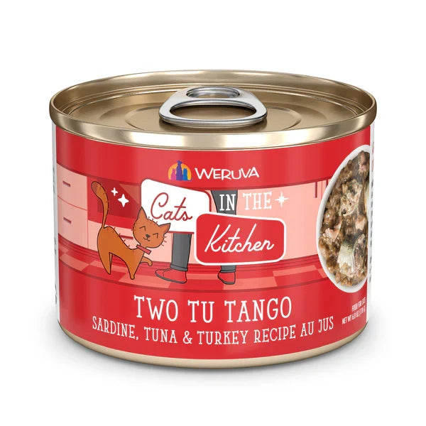 Cats in the Kitchen Two Tu Tango Sardine,Tuna and Turkey Recipe Au Jus (6oz) - Majestic Pet Kingdom