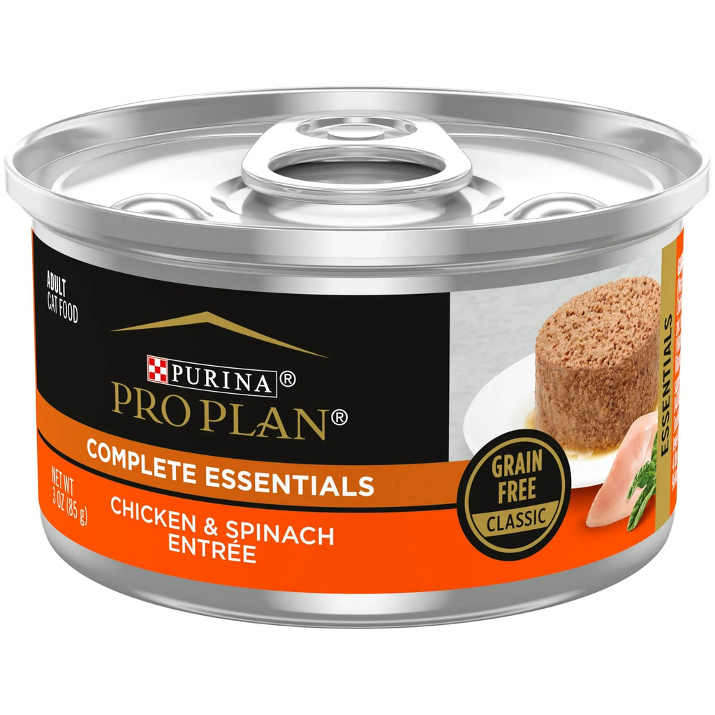 Pro Plan Complete Essentials Chicken & Spinach Entrée Grain Free Classic Wet Cat Food (3oz) - Majestic Pet Kingdom