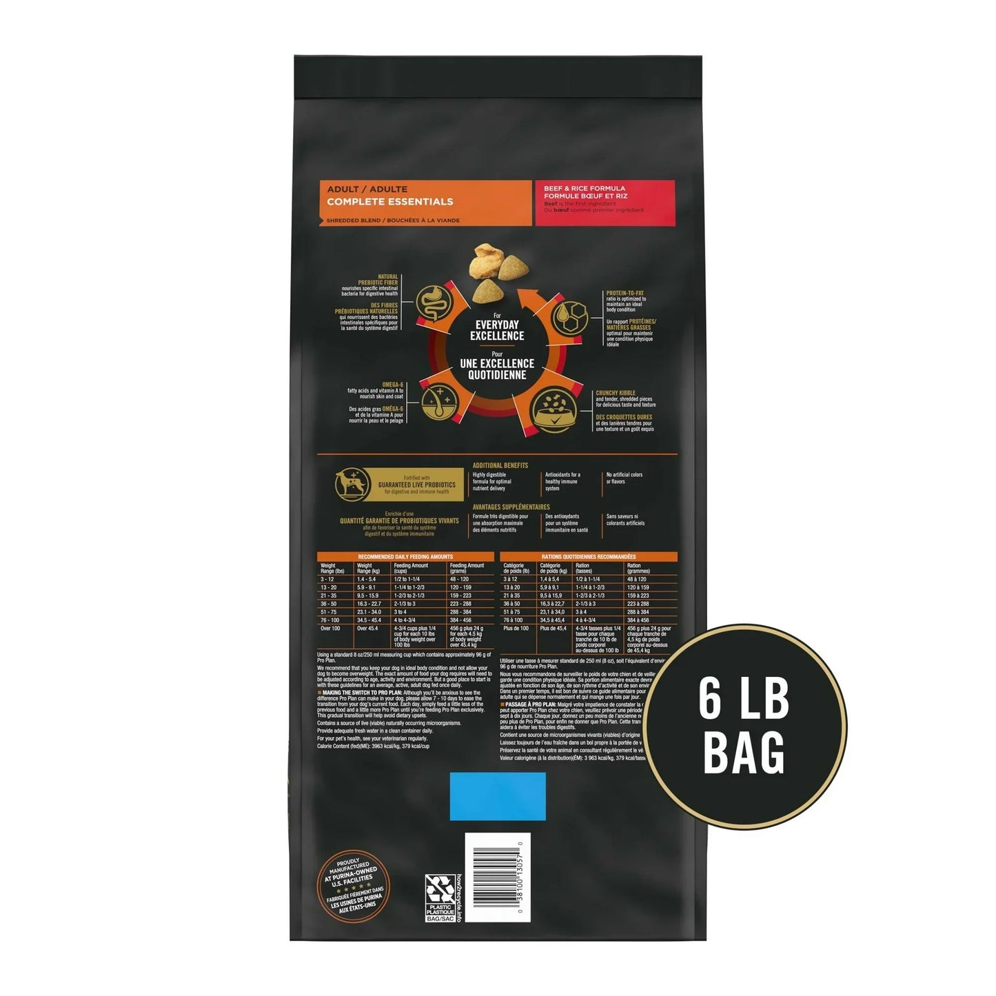 Dog Food Pro Plan Complete Essentials Beef and Rice Dry Food